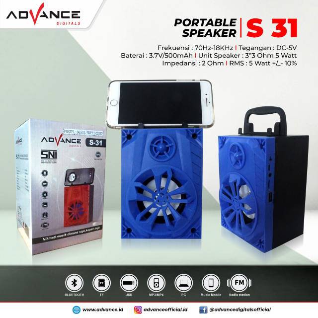 SPEAKER BLUETOOTH ADVANCE S31